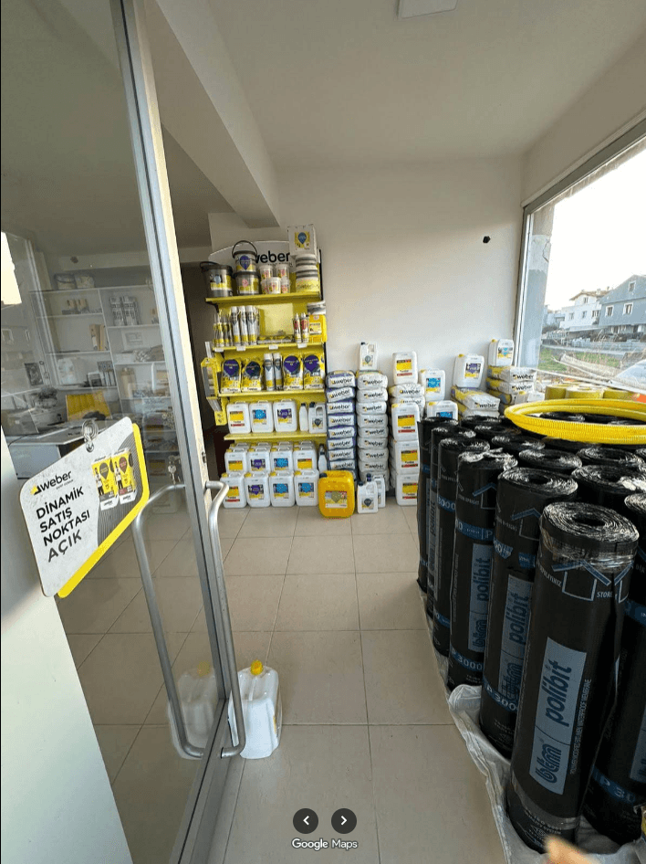 RK Yapı mağazasında yalıtım ve yapı malzemeleri