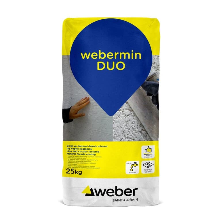 webermin DUO dekoratif dış cephe kaplaması ambalajı